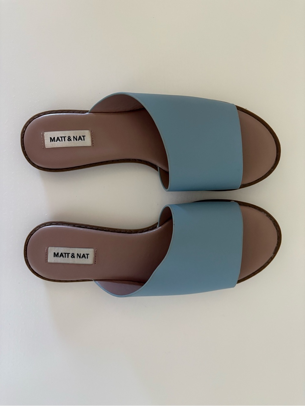 Matt & Nat Light Blue Slide Mules